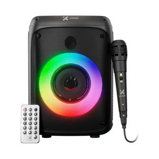 Xtech SonicBloom XTS-661 Parlante Bluetooth Portátil con Luces LED y Micrófono