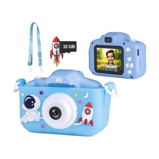 Cámara Digital Argom Magic Pix 81 para Niños con Doble Lente, Azul