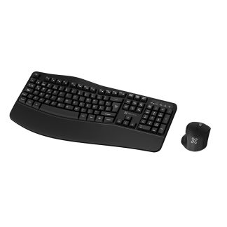 Klip Xtreme ErgoLink Duo Combo Teclado y Mouse Inalámbrico Bluetooth y 2.4 GHz