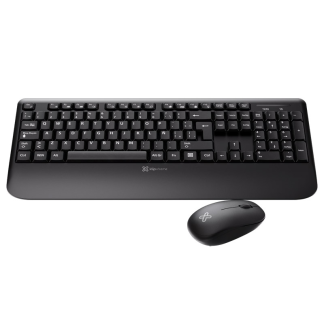 Klip Xtreme KeyRoll Combo Teclado y Mouse Inalámbrico 2.4 GHz con Reposamanos