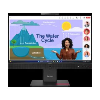 Lenovo ThinkVision T24D-4v Monitor 23.8 Pulgadas Full HD IPS con Webcam y USB-C