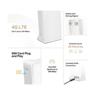 Router 4G LTE Mercusys MB110-4G N300 con Ranura SIM
