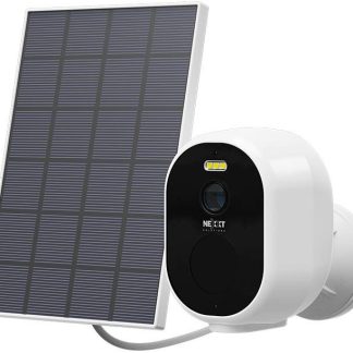 Nexxt Cámara Solar Wi-Fi 2K+ para Interiores y Exteriores