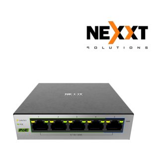 Switch de Escritorio Nexxt Solutions Vertex501 de 5 Puertos Gigabit con PoE+