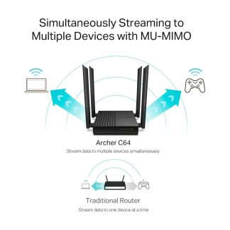 Router Wi-Fi TP-Link Archer C64 AC1200 MU-MIMO Gigabit